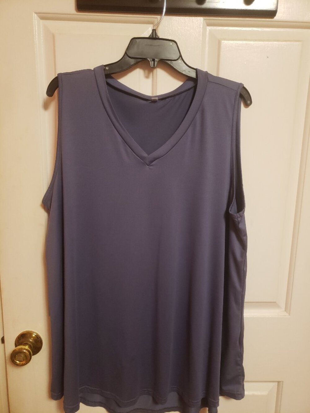 Blue vneck tank top Size 2X .
